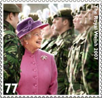The Queens Diamond Jubilee 77p Stamp (2012) The Royal Welsh 2007