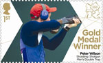 Team GB Gold Medal Winners 1st Stamp (2012) Shooting: Shotgun Men's Double Trap - Team GB Gold Medal Winners