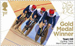 Team GB Gold Medal Winners 1st Stamp (2012) Cycling: Track Men's Team Sprint - Team GB Gold Medal Winners