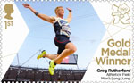 Team GB Gold Medal Winners 1st Stamp (2012) Athletics: Field Men's Long Jump - Team GB Gold Medal Winners