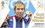 Paralympics Team GB Gold Medal Winners  1st Stamp (2012) Swimming: Men's 100m Backstroke, S7 - Paralympics Team GB Gold Medal Winners 