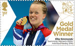 Paralympics Team GB Gold Medal Winners  1st Stamp (2012) Swimming: Women's 200m Individual Medley, SM6 - Paralympics Team GB Gold Medal Winners 