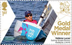 Paralympics Team GB Gold Medal Winners  1st Stamp (2012) Sailing: Single-Person Keelboat, 2.4mR - Paralympics Team GB Gold Medal Winners 