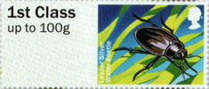 Post & Go: Ponds - Freshwater Life 1 1st Stamp (2013) Lesser Silver Water Beetle