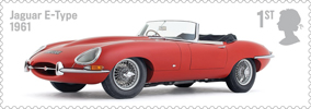 British Auto Legends 1st Stamp (2013) Jaguar E-Type, 1961