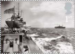 Merchant Navy 1st Stamp (2013) Escorting HMS Vanoc