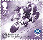 Glasgow 2014 Commonwealth Games £2.15 Stamp (2014) Track Cycling
