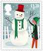 Christmas 2014 £1.28 Stamp (2014) Building a Snowman