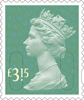 Definitives 2015 £3.15 Stamp (2015) Aqua Green