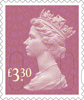 Definitives 2015 £3.30 Stamp (2015) Rose Pink