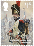 The Battle of Waterloo £1.33 Stamp (2015) French Imperial Guard Grenadier