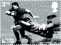 Rugby World Cup 2nd Stamp (2015) Tackle