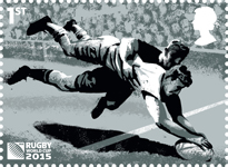 Rugby World Cup 1st Stamp (2015) Try