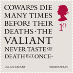 Shakespeare 1st Stamp (2016) Julius Caesar (1599) Act 2, Scene 2