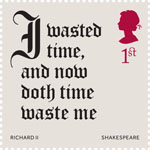 Shakespeare 1st Stamp (2016) Richard II (1595-96) Act 5, Scene 5