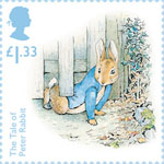 Beatrix Potter £1.33 Stamp (2016) The Tale of Peter Rabbit - Three