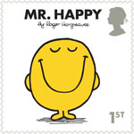 Mr Men and Little Misses 1st Stamp (2016) Mr. Happy