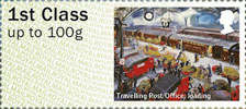 Post & Go : Royal Mail Heritage : Mail by Rail 1st Stamp (2017) Travelling Post Office: Loading