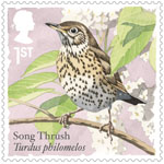 Songbirds 1st Stamp (2017) Song Thrush