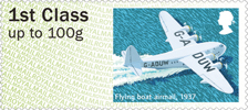Post & Go : Royal Mail Heritage : Mail by Air 1st Stamp (2017) Flying boat airmail, 1937