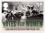 Votes For Women £1.40 Stamp (2018) Leigh and New Released from Prison, 1908