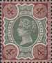 Jubilee Issue 1887-1900 4d Stamp (1887) Green and deep brown