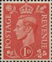 Definitives - Pale Colours 1d Stamp (1941) Pale Scarlet