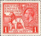 British Empire Exhibition 1924 1d Stamp (1924) Red