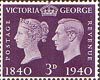 Centenary of First Adhesive Postage Stamps 3d Stamp (1940) Violet