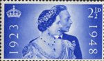 Royal Silver Wedding 2.5d Stamp (1948) King George VI and Queen Elizabeth