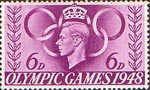 Olympic Games 6d Stamp (1948) Olympic Speed