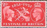 Festival of Britain 2.5d Stamp (1951) Commerce and Prosperity