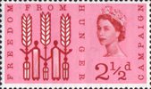Freedom from Hunger Campaign 2.5d Stamp (1963) Campaign Emblem and Family