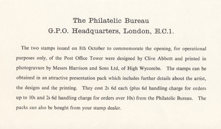 Opening of Post Office Tower 1965