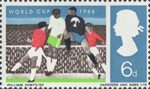 World Cup Football Championship 6d Stamp (1966) Goalmouth Melee