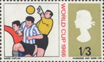 World Cup Football Championship 1s3d Stamp (1966) Goalkeeper saving Goal