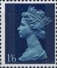 Definitive 1s6d Stamp (1967) Blue and Deep Blue