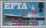 European Free Trade Association (EFTA) 9d Stamp (1967) Sea Freight