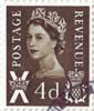 Regional Definitive - Scotland 4d Stamp (1968) Sepia