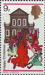 Christmas 9d Stamp (1968) Girl with Doll's House