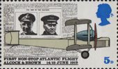 Notable Anniversaries 5d Stamp (1969) Page from the Daily Mail, and Vickers FB-27 Vimy Aircraft