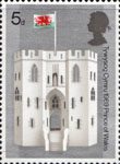 Investure of H.R.H. The Prince of Wales 5d Stamp (1969) The King's Gate, Caernarvon Castle
