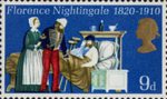 General Anniversaries 9d Stamp (1970) Florence Nightingale attending Patients