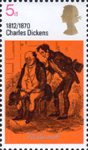 Literary Anniversaries 5d Stamp (1970) 'Mr Pickwick and Sam' (Pickwick Papers)