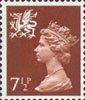 Regional Definitive - Wales 7.5p Stamp (1971) Brown