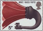 BBC & Broadcasting History 5p Stamp (1972) Horn Loudspeaker
