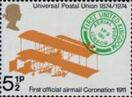 Centenary of Universal Postal Union 5.5p Stamp (1974) Farman H.F. III biplane, 1911