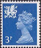 Regional Decimal Definitive - Wales 3p Stamp (1974) Blue