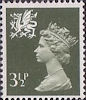 Regional Decimal Definitive - Wales 3.5p Stamp (1974) Green