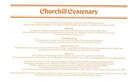 Churchill Centenary 1974
